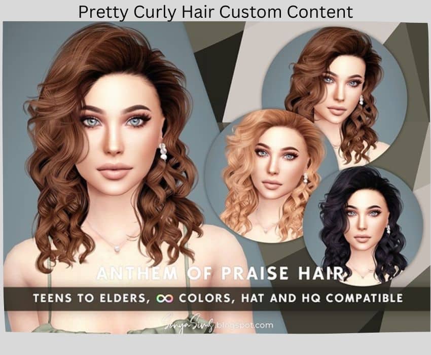 Female sims with short curly hair