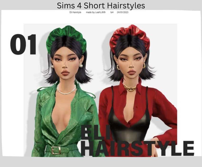 female sims with short hair and flipped ends