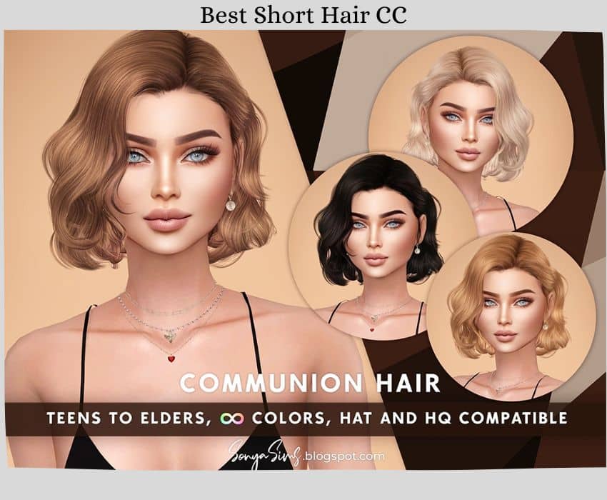 17+ Beautiful Sims 4 Short Hair CC (Bobs, Pixie Cuts, & Other Short Styles)