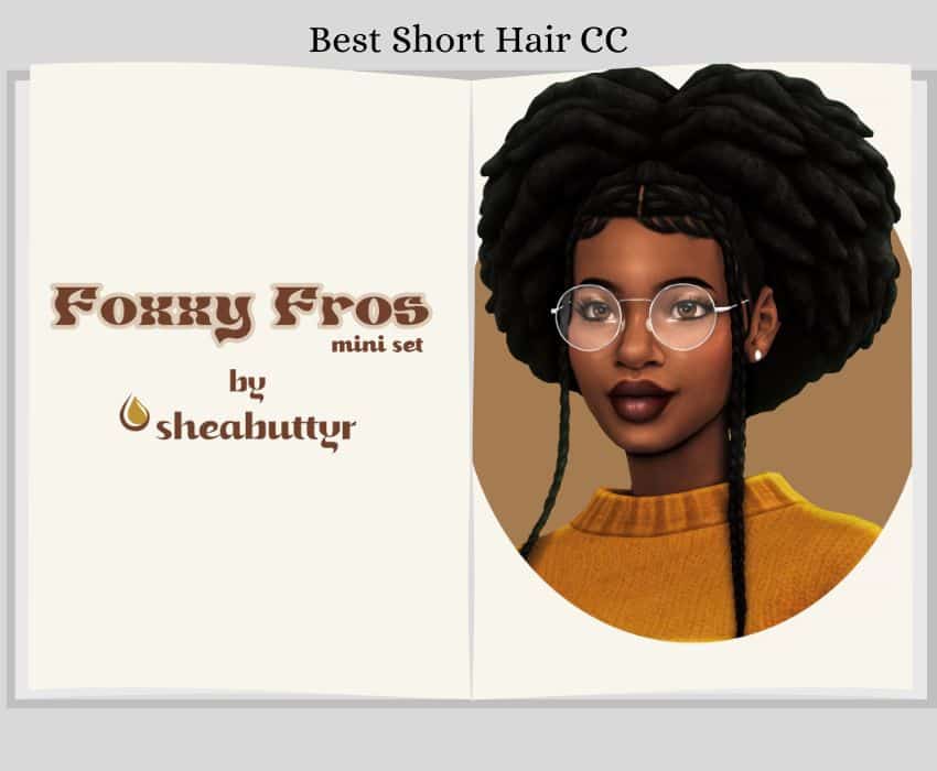 Girl sim with afro and long braids