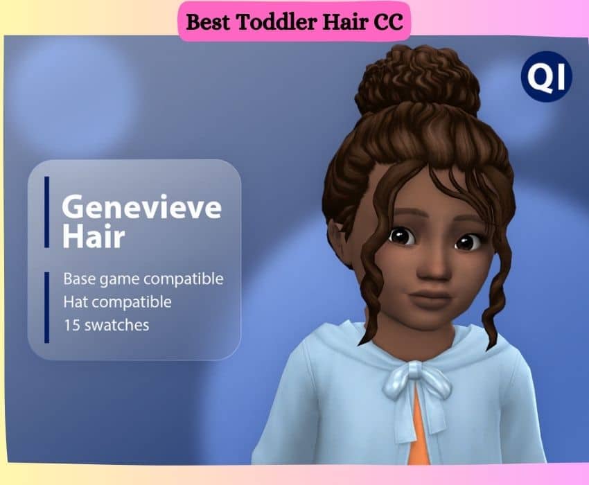 sims 4 toddler with bun and curly hair