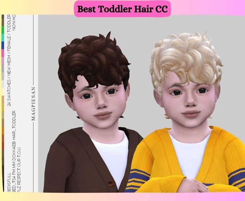 boy toddler sim with short hair