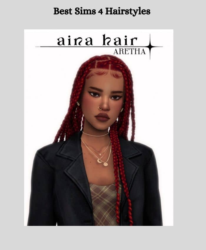 long braids on female sim