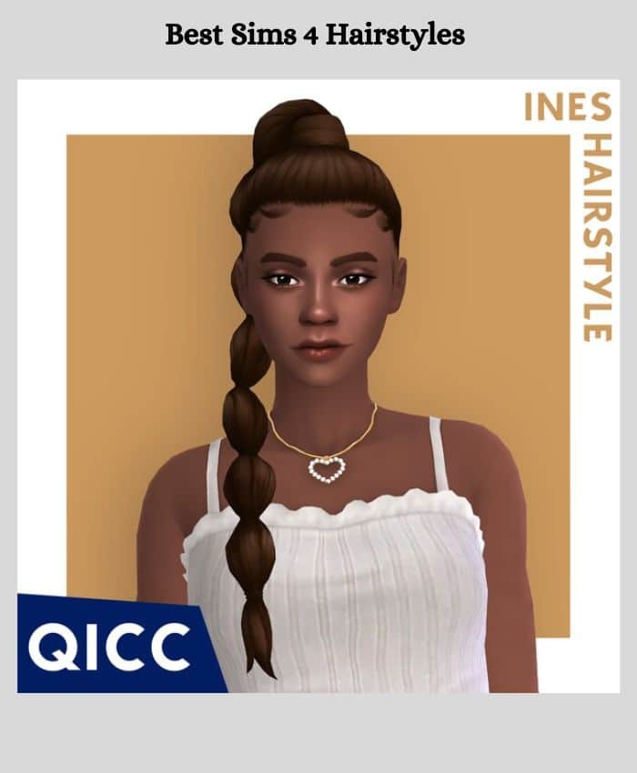 woman sim with bubble ponytail 