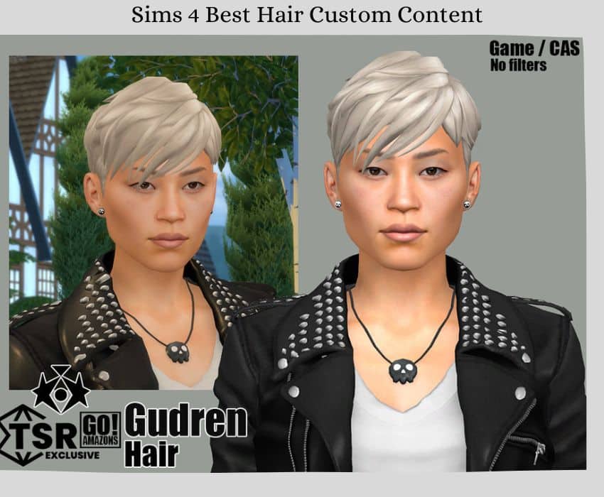 male sim with white short hair 