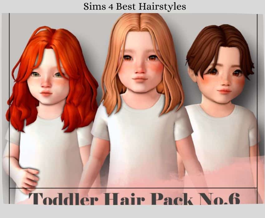 toddler sims with cute hair cc