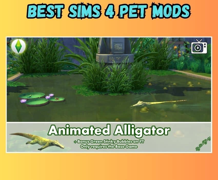 sims 4 animated alligator mod