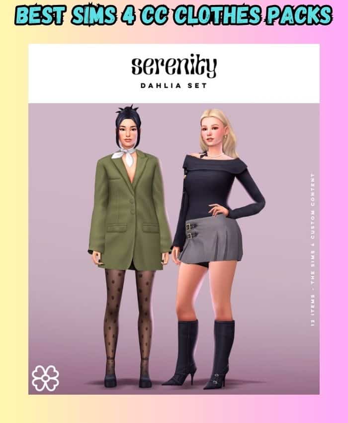 Sims 4 dahlia clothes set
