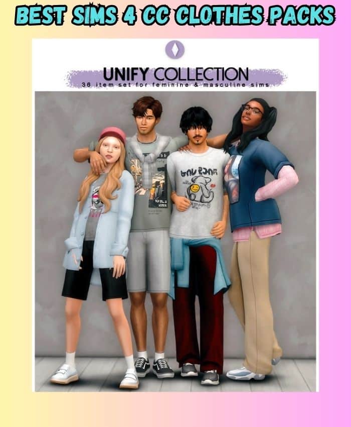sims 4 unify collection feminine and masculine 