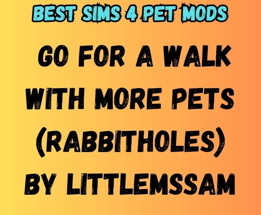 go for a walk with more pets mod