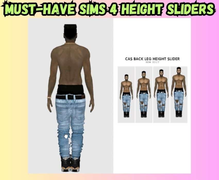 Sims 4 Back leg height slider