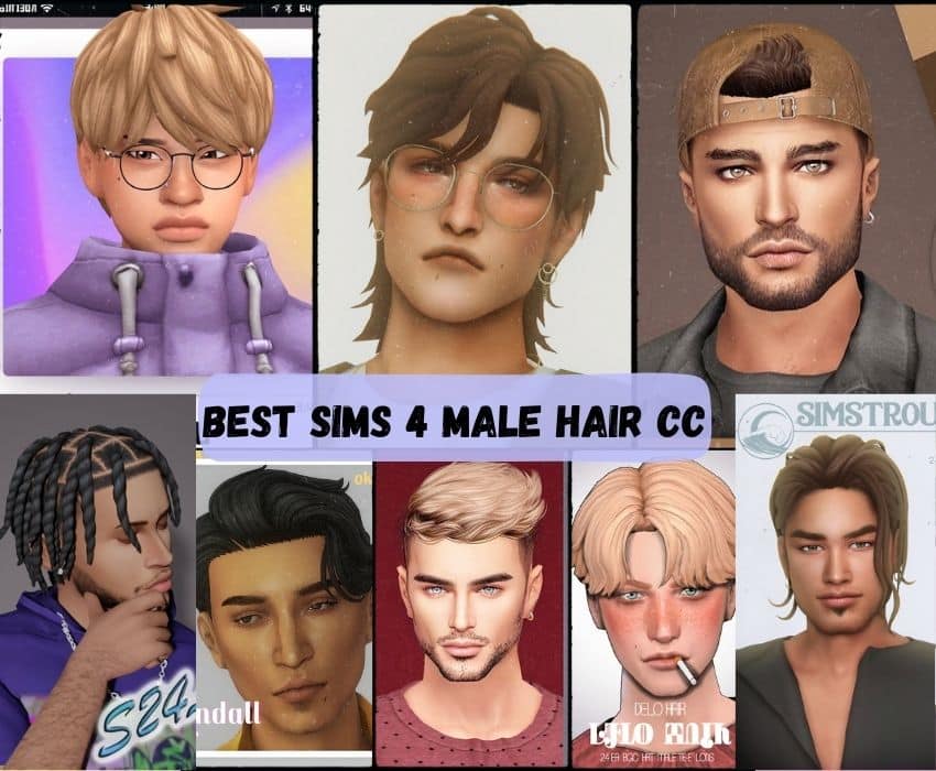 best sims 4 male hair cc collage