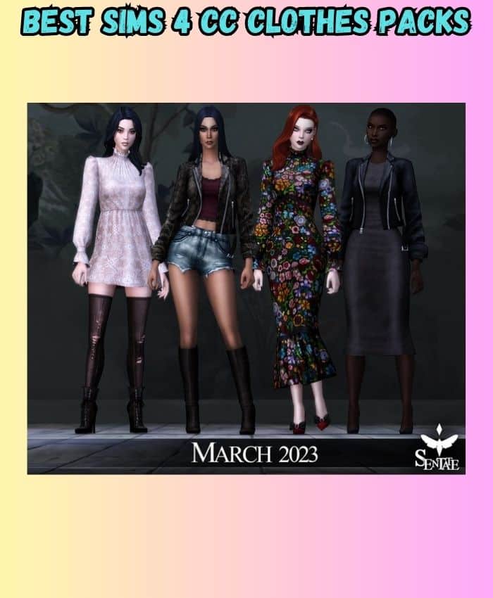 Sims 4 March 2023 clothing set