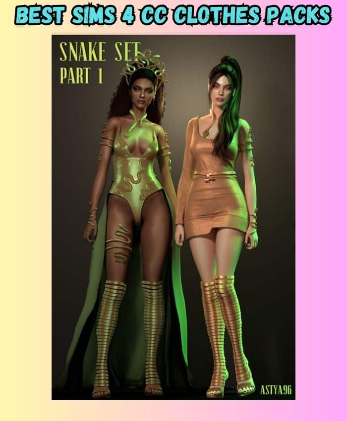 sims 4 snakes outfit set