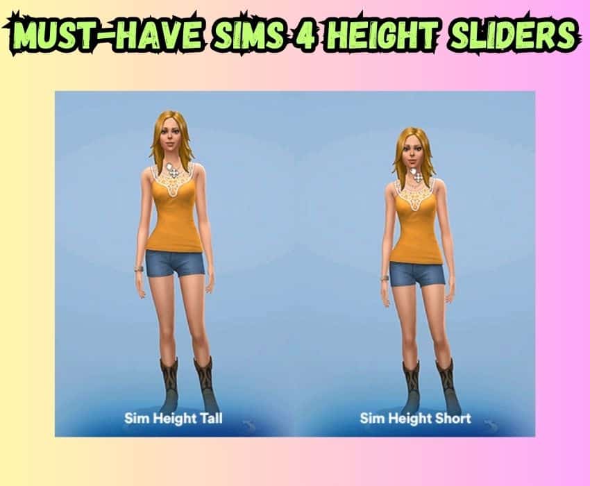 Sims 4 height slider mod short - sim and tall sim