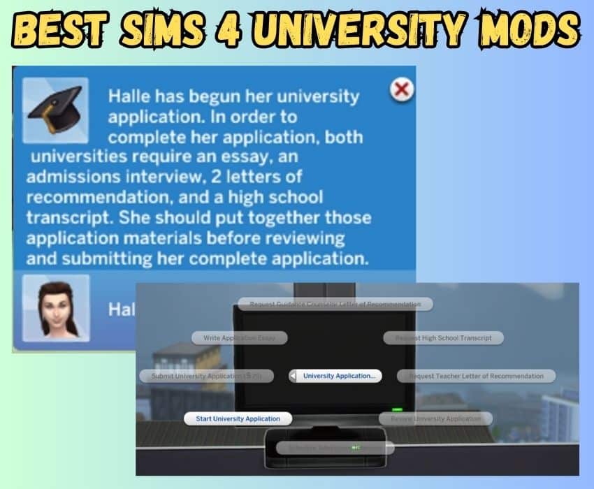 Sims 4 Uni application