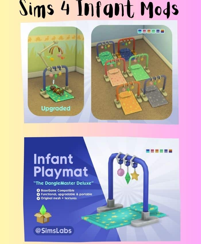 infant playmat in different swatches