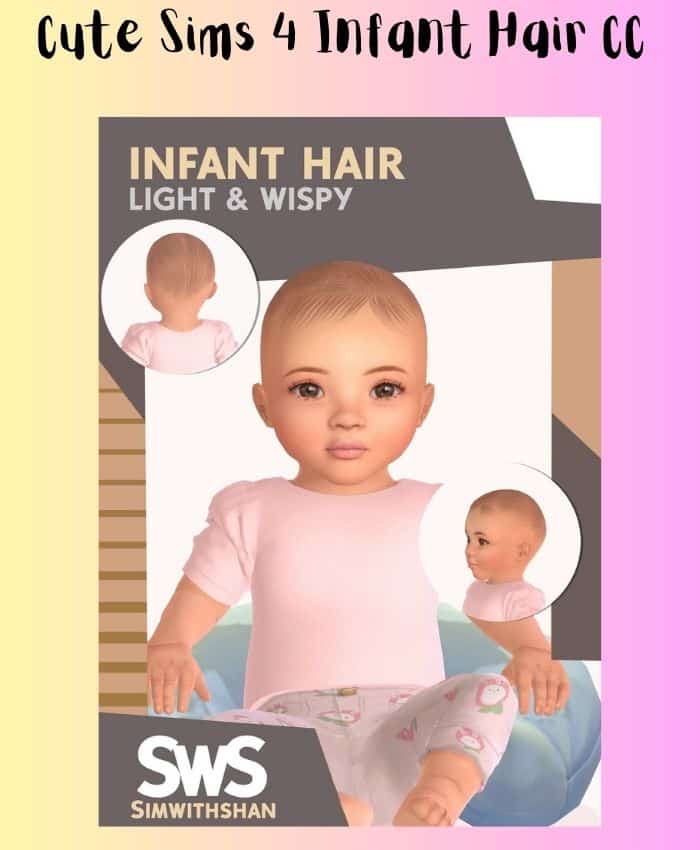 infant hair base for sims 4 light and wispy strands on baby