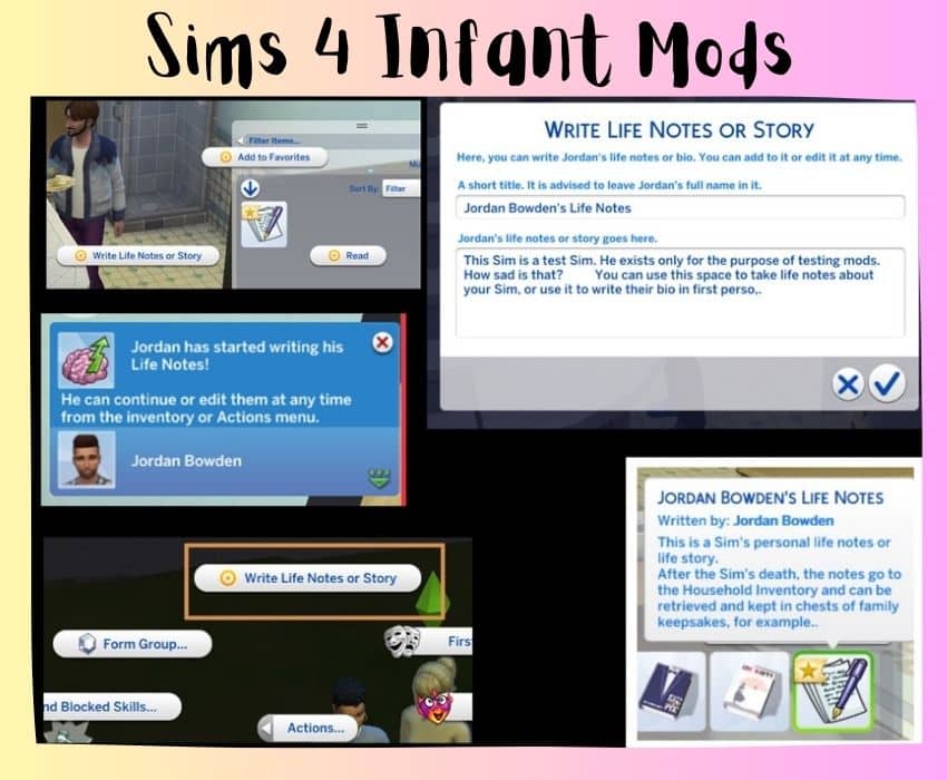 sims 4 life notes 