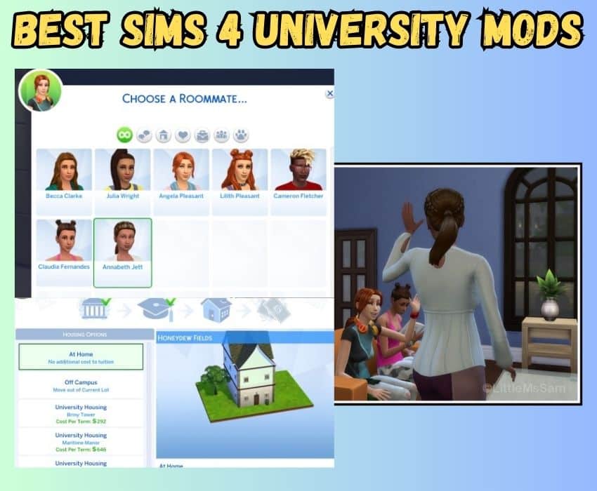 sims mod for college choose a roommate
