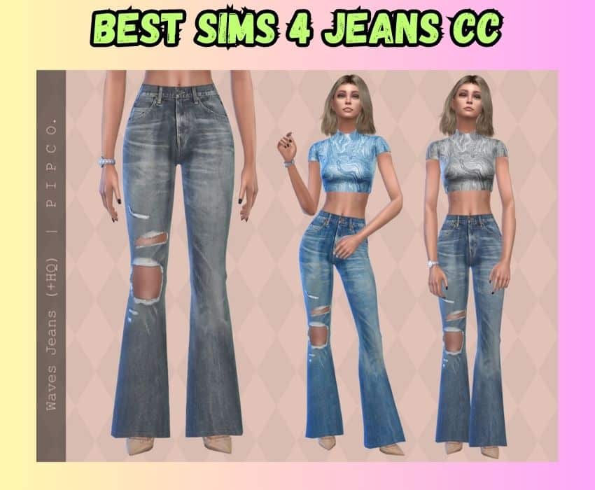 19+ Must-Have Sims 4 Jeans CC 2023 (Baggy Jeans, Mom Jeans, Ripped ...