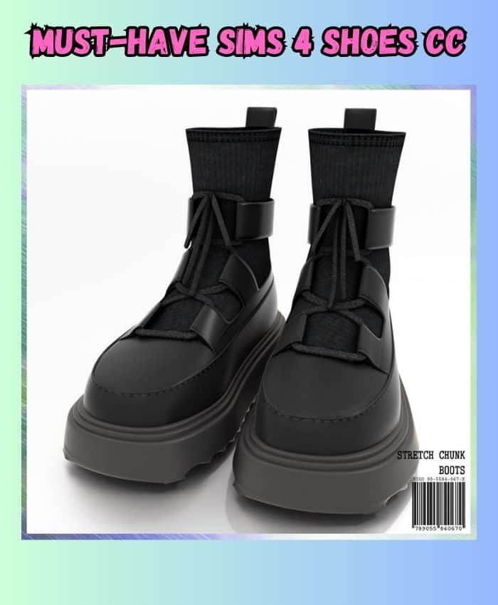 black chunky boots sims 4