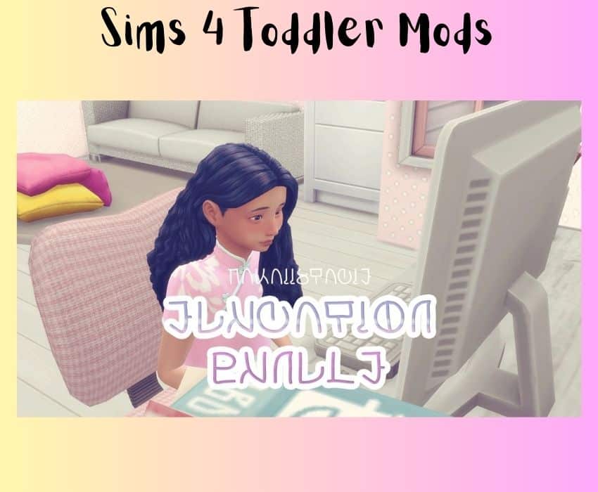 child sim on her computer