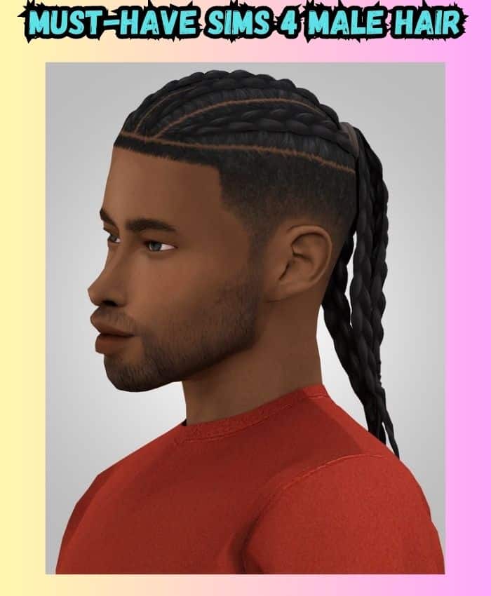 Sims 4 braided style on male