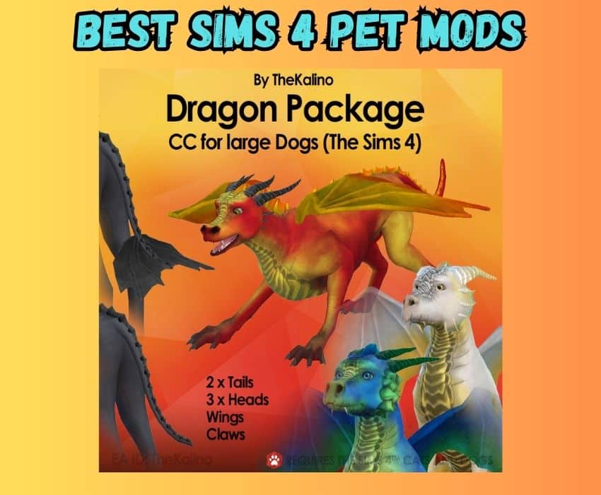 sims 4 dragon package cc for large dogs