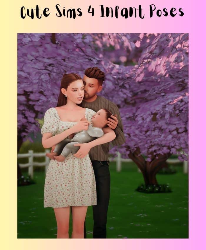 sims couple with their baby 