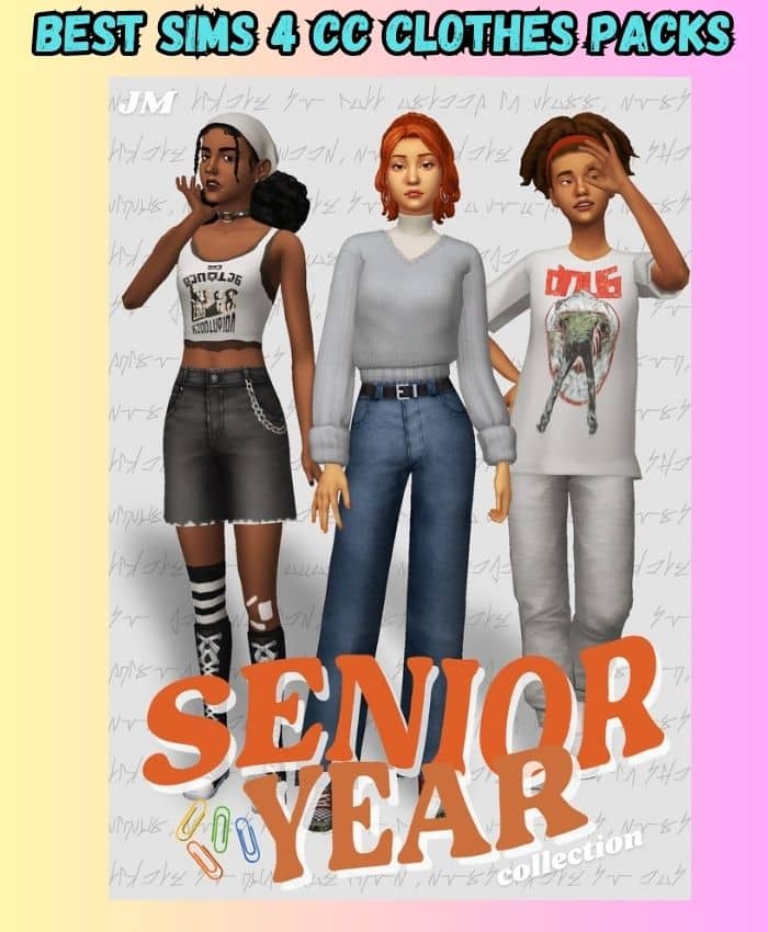 Sims 4 senior year clothes pack