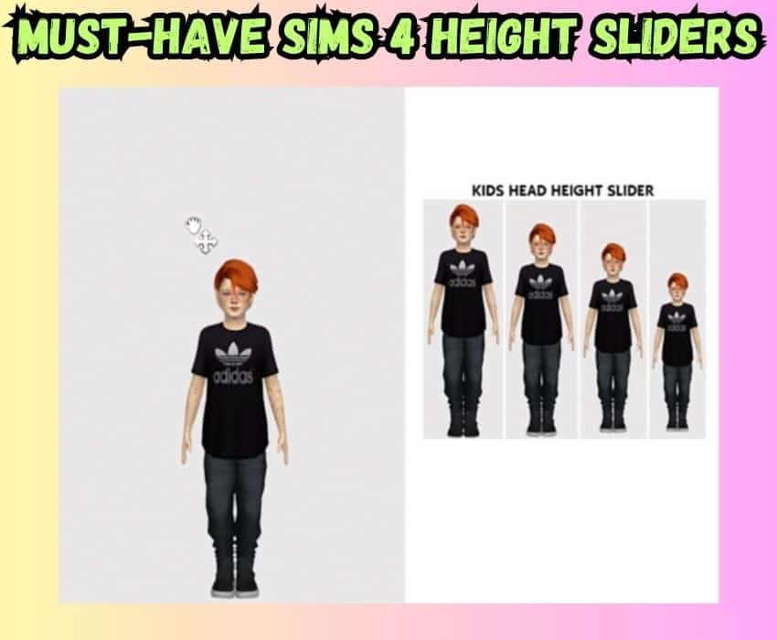 sims 4 height slider for kids