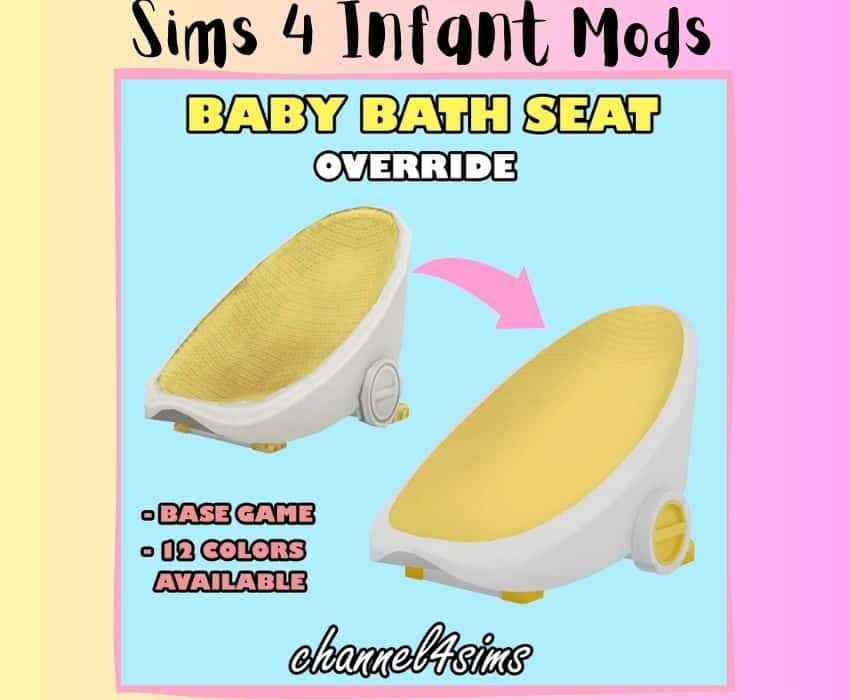 Baby bath seat override in yellow 