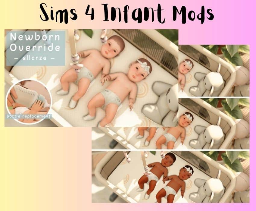 sims 4 infant newborn override babies in crib