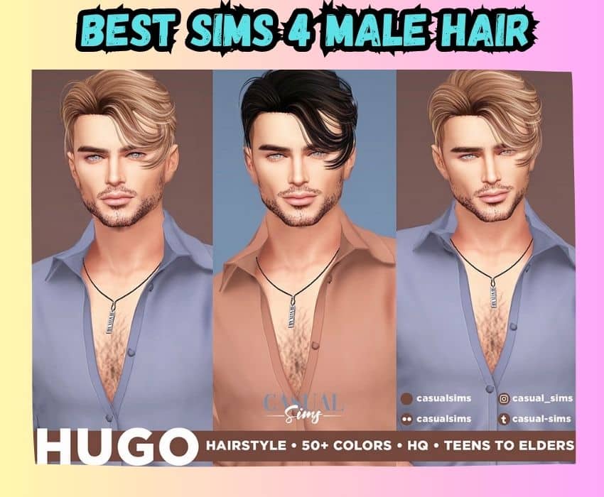 Sims 4 Tousled look on male sims