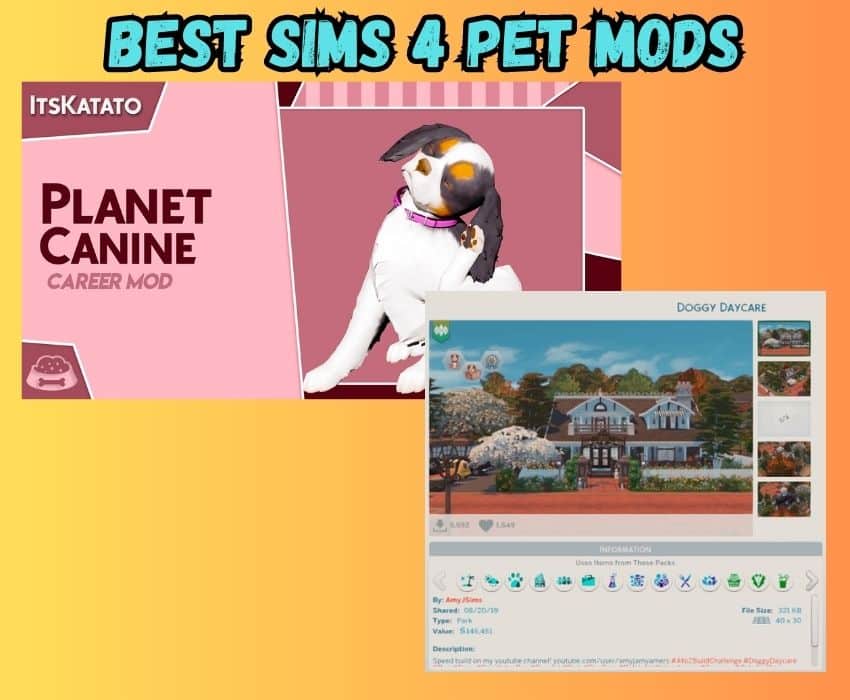 sims 4 planet canine career mod 