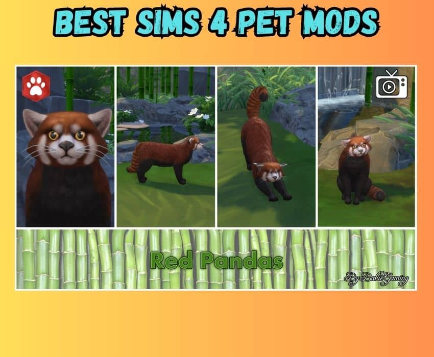 sims 4 red pandas mod