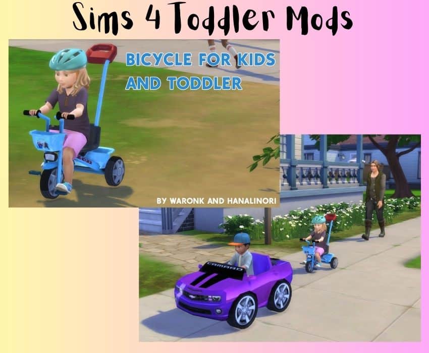 sims 4 bicycle for kids and cars and tricycle for toddlers