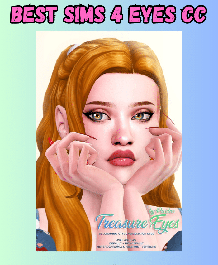 female sim with reheard and green eyes looking bored