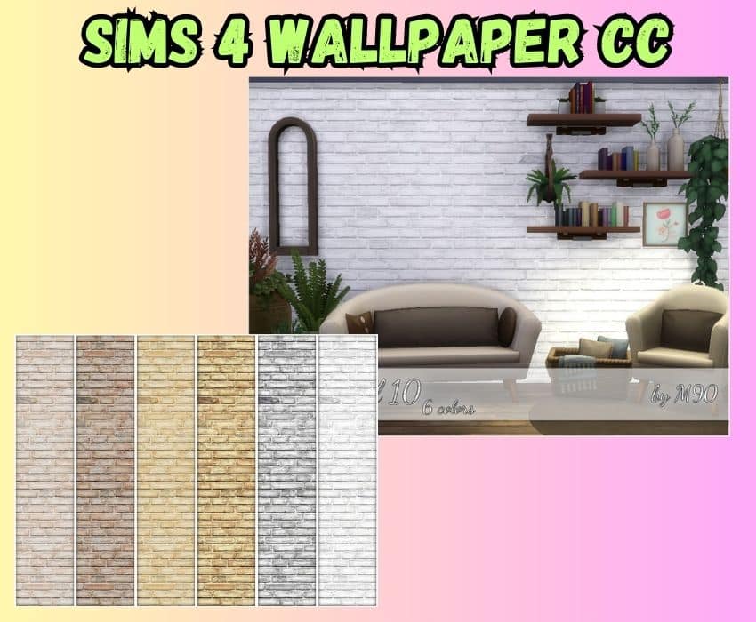 sims 4 brick wallpaper cc
