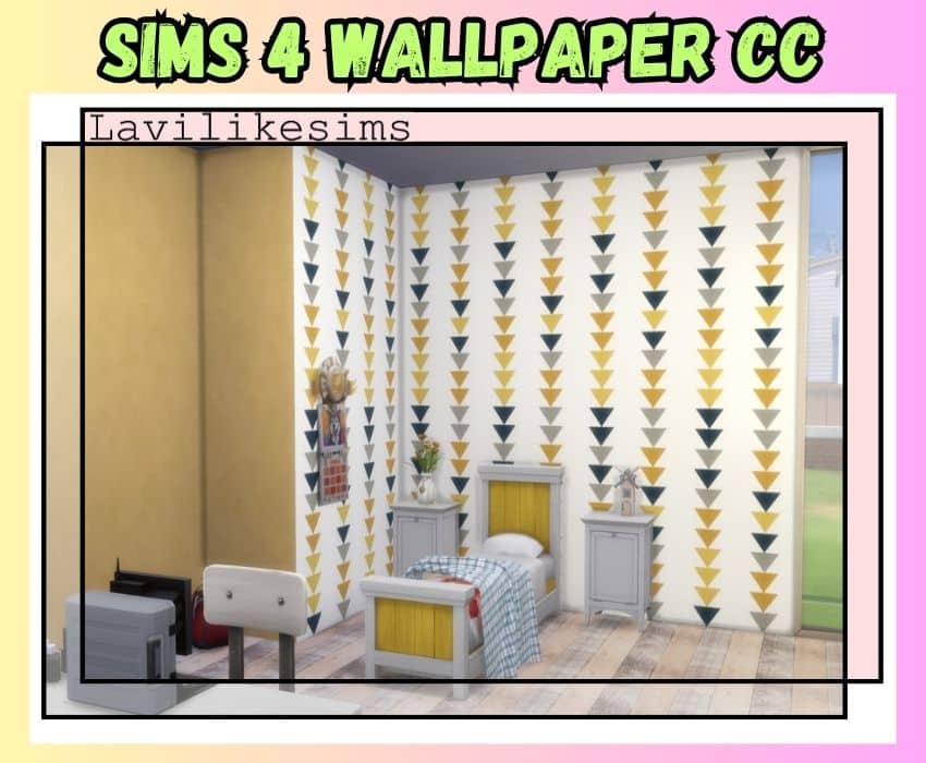 sims 4 chevron print wallpaper cc