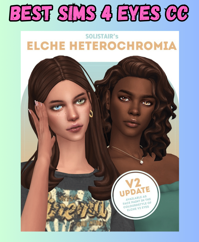 sims 4 eyes cc heterochromia on two different female sims