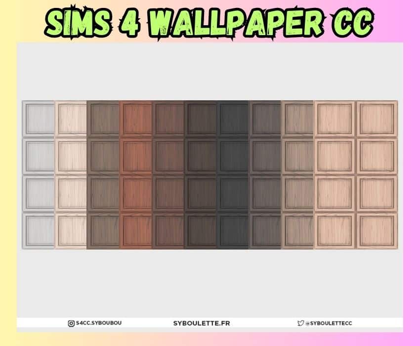 sims 4 modern wood panels cc