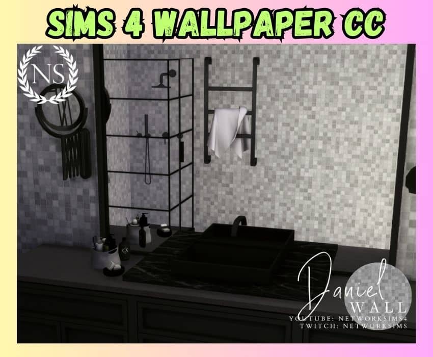 sims 4 mini tile backsplash walls cc