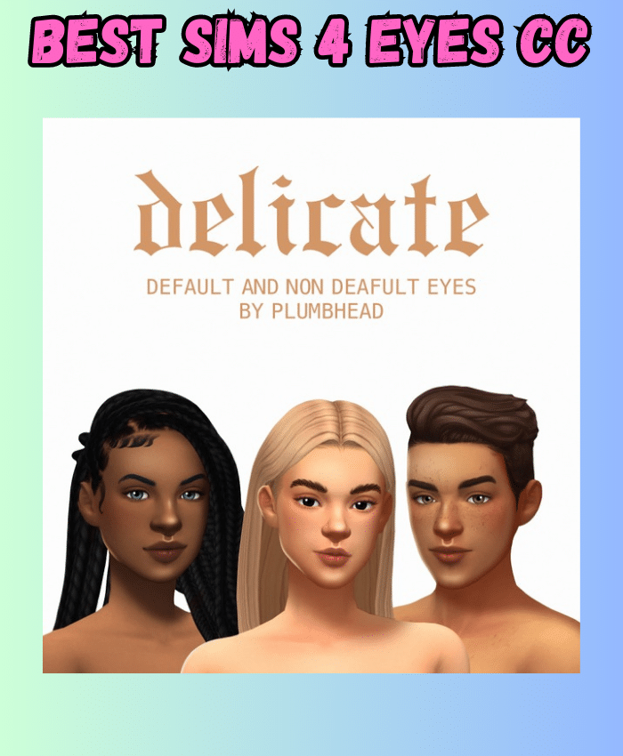 sims 4 default eyes and non default eyes on sims