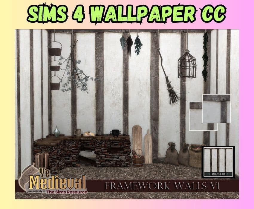 sims 4 medieval walls cc