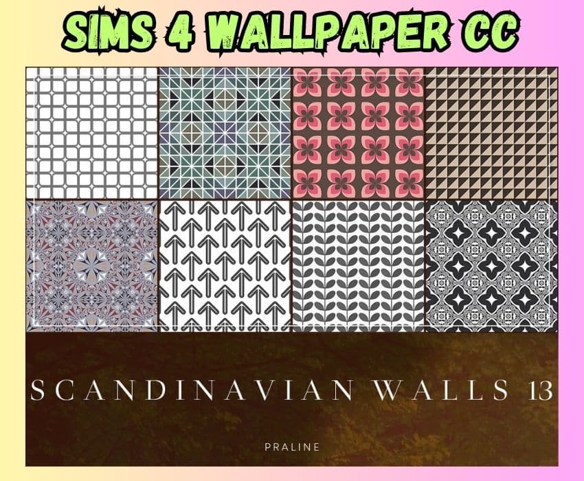 sims 4 scandinavian walls designs cc