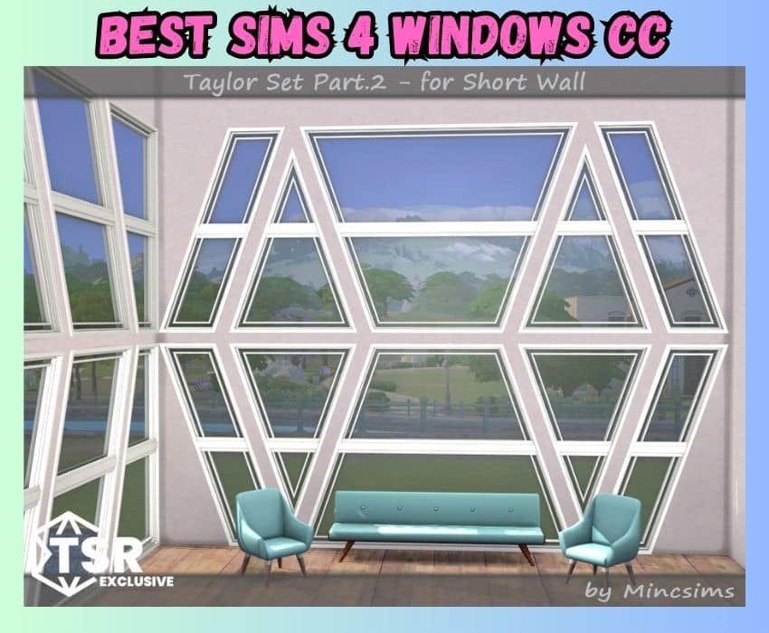 sims 4 trapezoid  windows cc