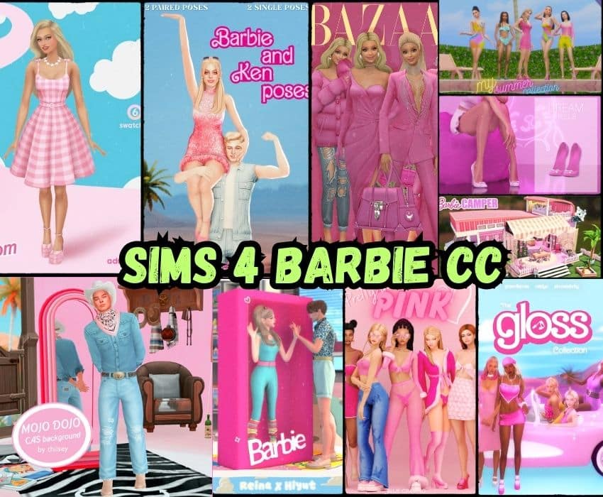 67+ Fabulous Sims 4 Barbie CC & Ken (Poses, BarbieCore Clothes, and Builds)