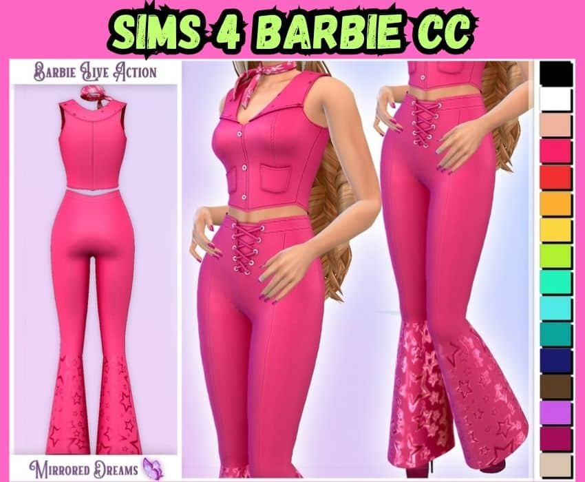 Sims 4 Barbie cowgirl outfit